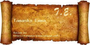 Tamaska Emma névjegykártya