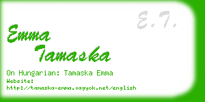 emma tamaska business card